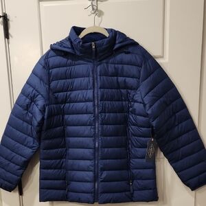 St. John's Bay Womens Navy Puffer Jacket
